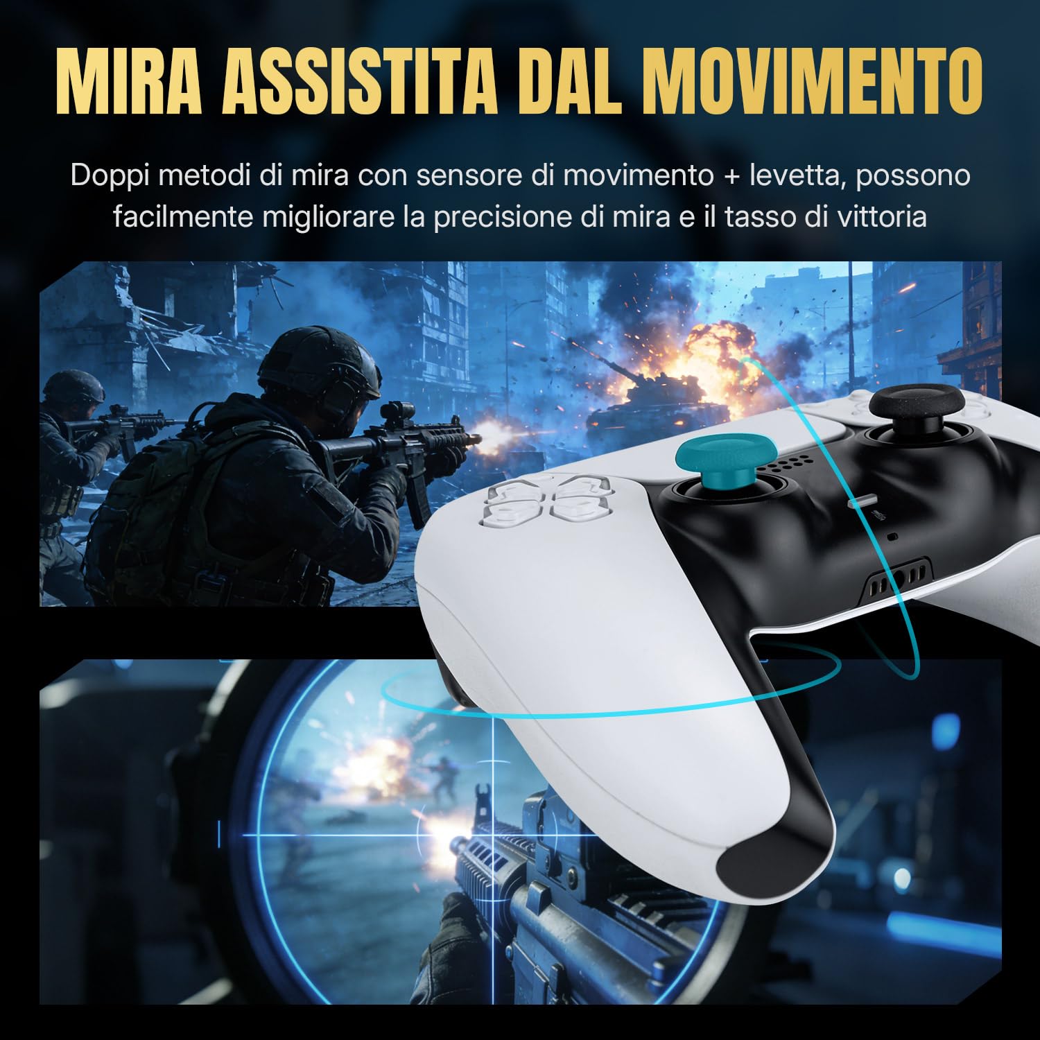 Mcbazel Besavior DS50 PRO2 Convertitore per Gamepad, supporta controller PS5/PS4/Xbox One S/Xbox Series X/S/Xbox Elite 2/Switch Pro su PS5/PS4/PS3/PC/Switch 2 e 1/Lite, audio integrato da 3,5 mm,