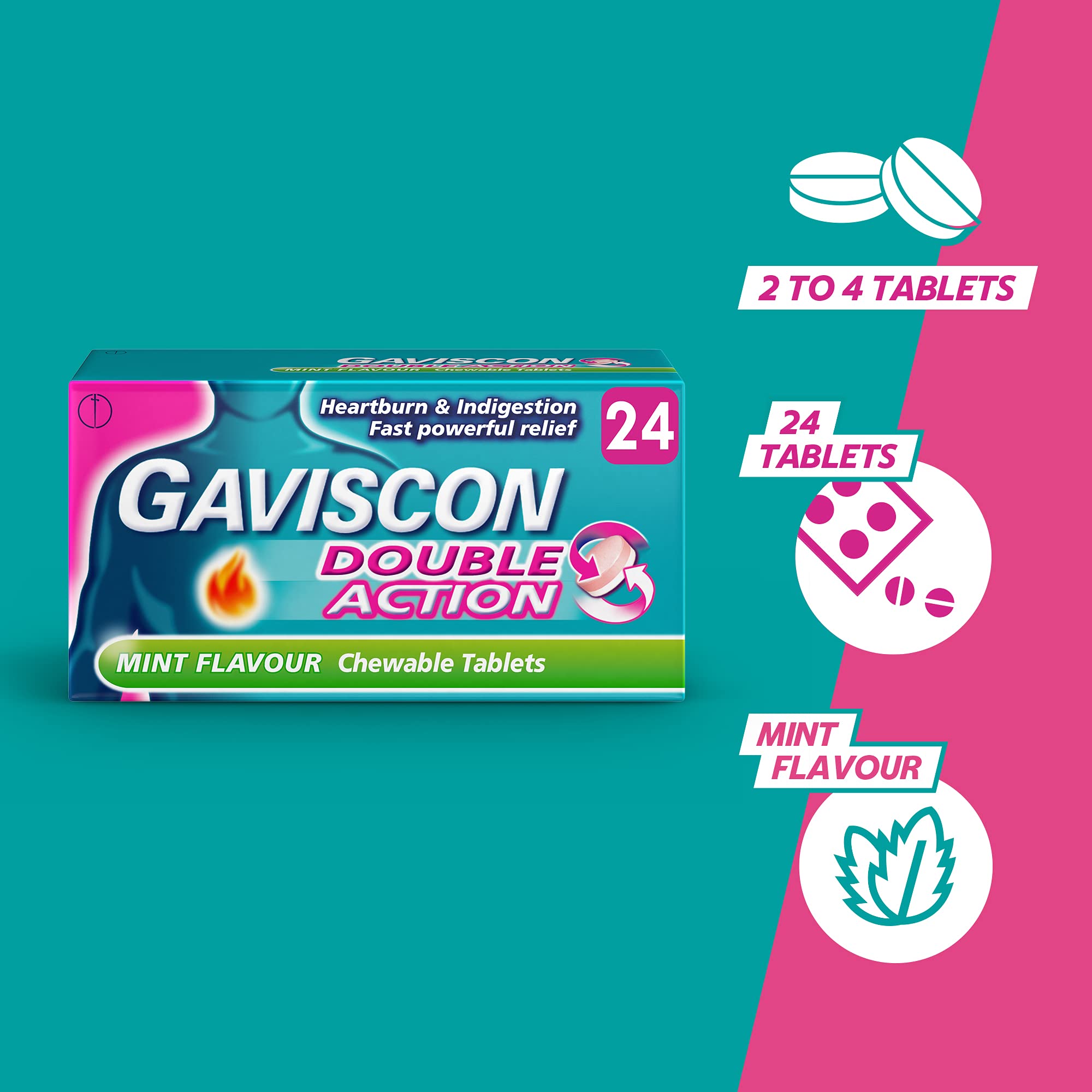 Gaviscon Double Action Tablets 24 Mint — Amazon image 4