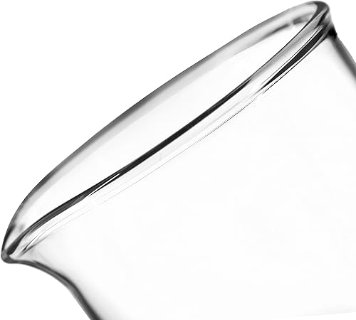 Miniatura 2 de Vasos de vaso 6PK 135fl oz - ASTM - Forma baja con boquilla - Escala doble graduaciones blancas - Vidrio borosilicato 33 - Eisco Labs