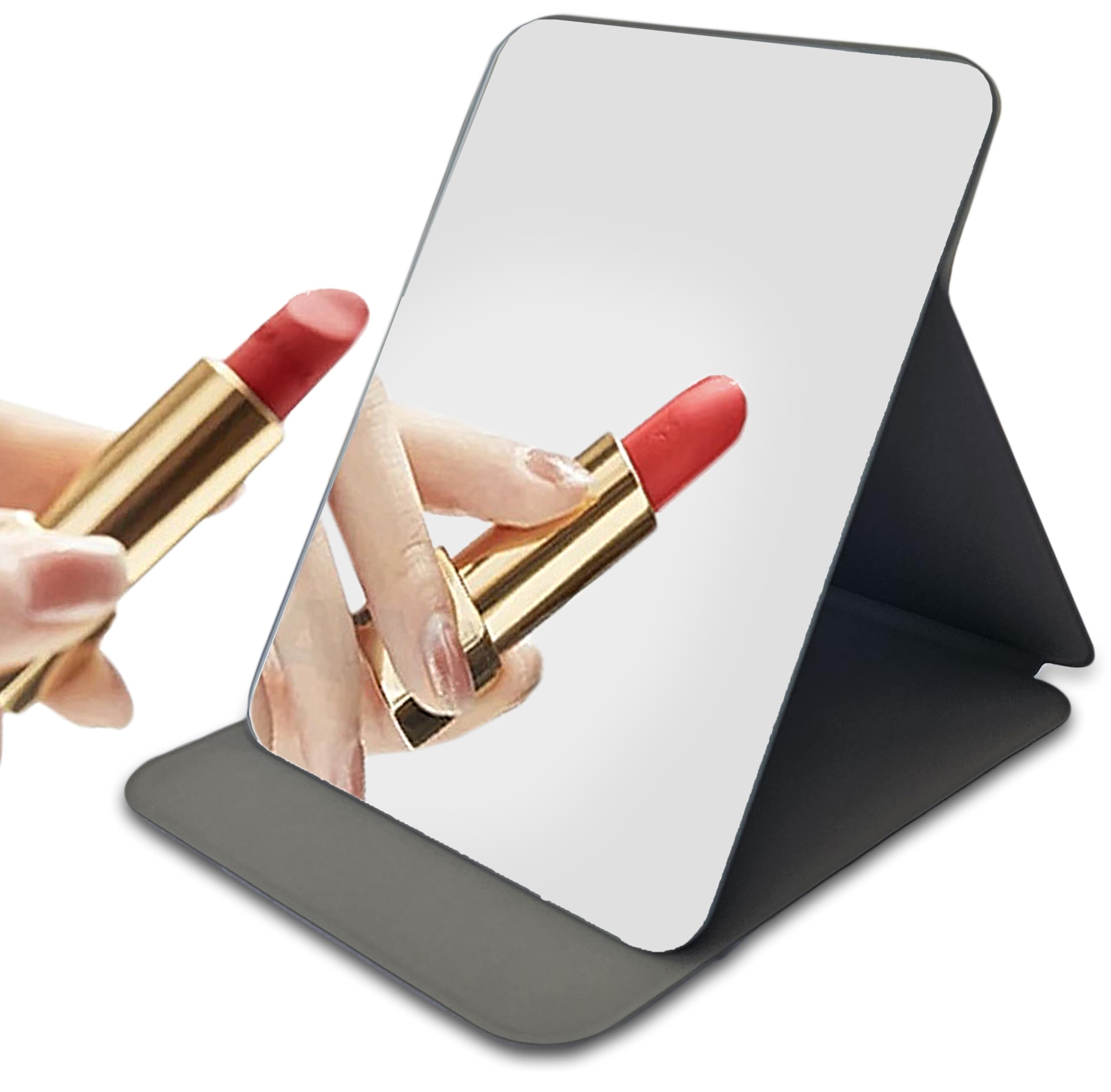 BEAUTYVIEW Folding Vanity Mirror 20 × 15 cm – Portable Tabletop Makeup Mirror with Adjustable Stand, Compact Foldable Mirrors Design for Home, Bedroom, Dressing Table, Bathroom & Travel