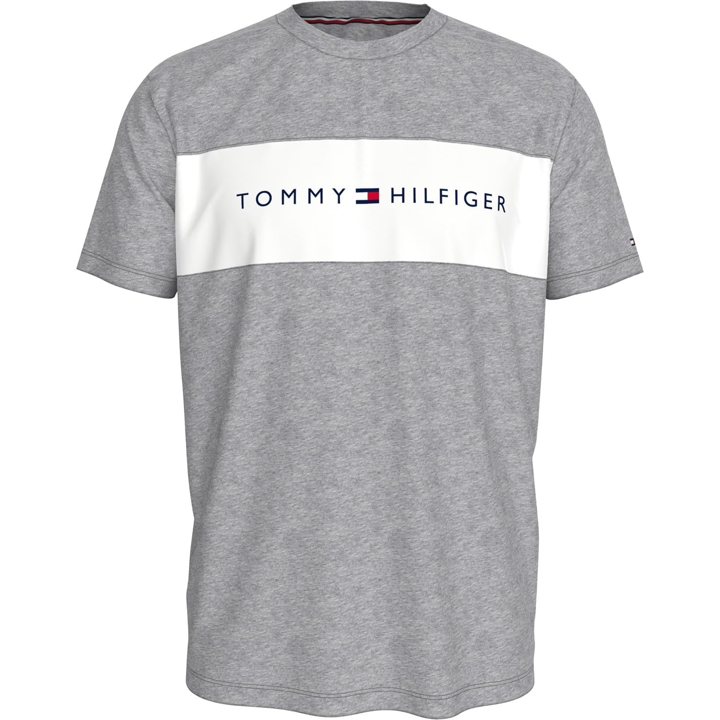 Tommy Hilfiger Men' Grey Cotton Panel T-Shirt in Size S, Sports Direct