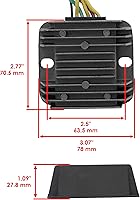 Vista 3 de Caltric Estator, regulador y junta compatible con Honda Trx300 Trx-300 Fourtrax 300 1988-1992
