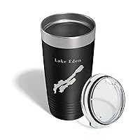 Vista 5 de Lake Eden Map Tumbler Travel Mug Insulated Laser Engraved Coffee Cup Vermont 20 oz Maroon