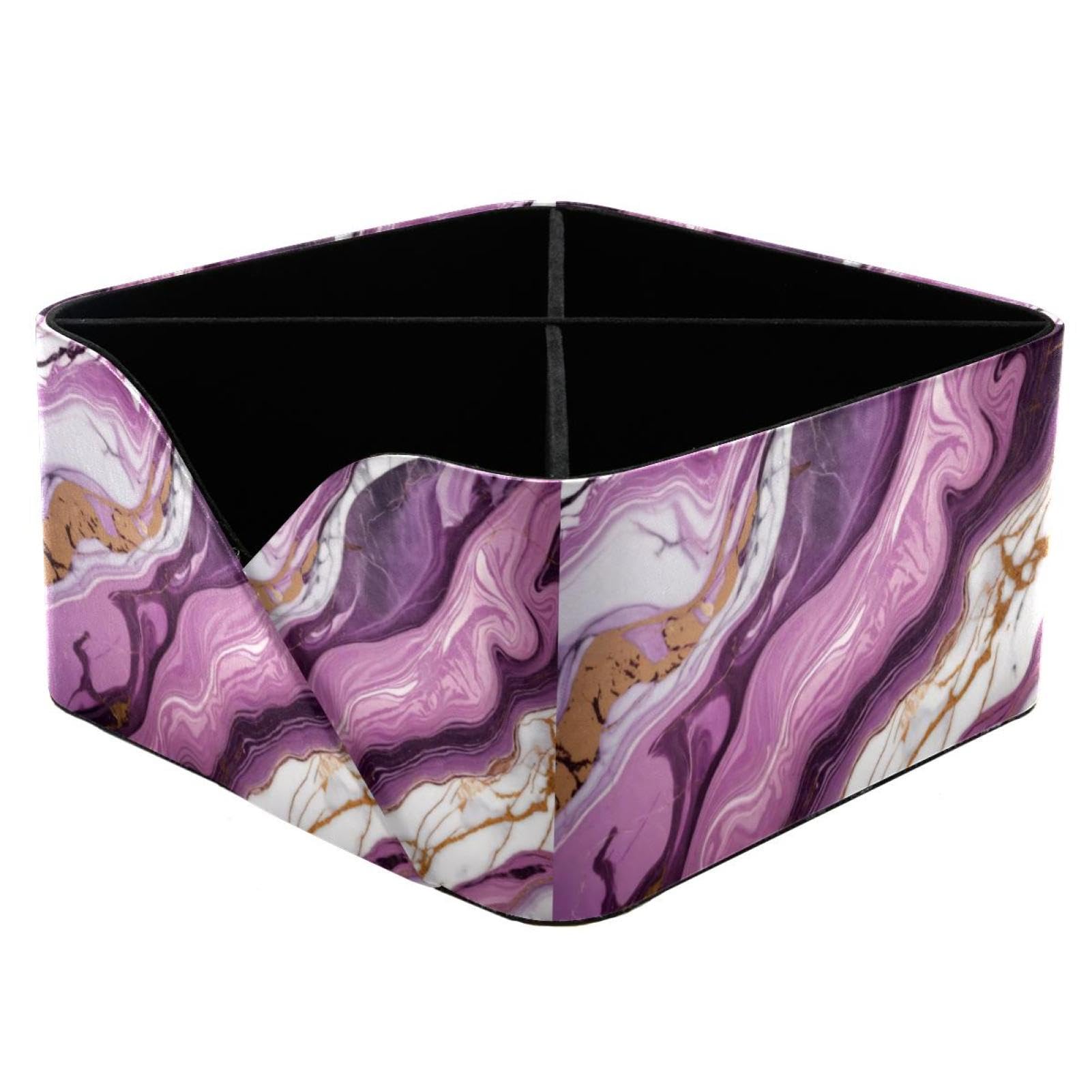 Boîte de rangement marbre violet pour trier les fournitures créatives des enfants