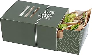Restaurantware-Cater Tek 8.3 x 5.7 x 3.7 Inch Burger Dog Trays, 100 Disposable Take Out Boxes - Durable, Sturdy, Green Paper Food Containers, For Parties, buffets, Catering Events, Picnics, And More