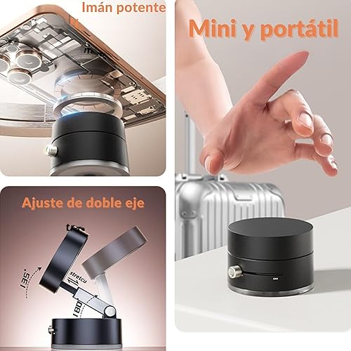 Miniatura 8 de Soporte magnético para teléfono de succión al vacío de 360°, soporte magnético para teléfono de automóvil, soporte para teléfono celular y soportes