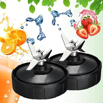 2パック 7フィンブレンダーブレード 交換用 Ninja Blender Auto iQ BL682-30 BL642-30 BL450-30 BL482-30 BL687CO-30、エクストラクターブレードブレンダー交換部品 Ninja BL401 BN751 BN801に対応