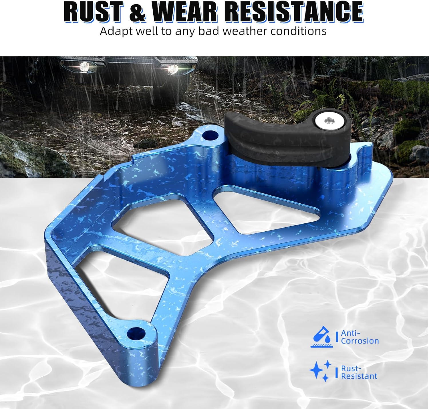 NICECNC Sprocket Guard Chain Guide Compatible with Yamaha Raptor 700 2006-2026, Raptor 700R 2009-2026, Raptor 700R SE 2014-2026, Replacement for 1S3-15421-00-00, Blue