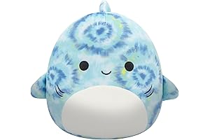 Official Jazwares 8" Luther Tie-Dye Tiger Shark Squishmallow