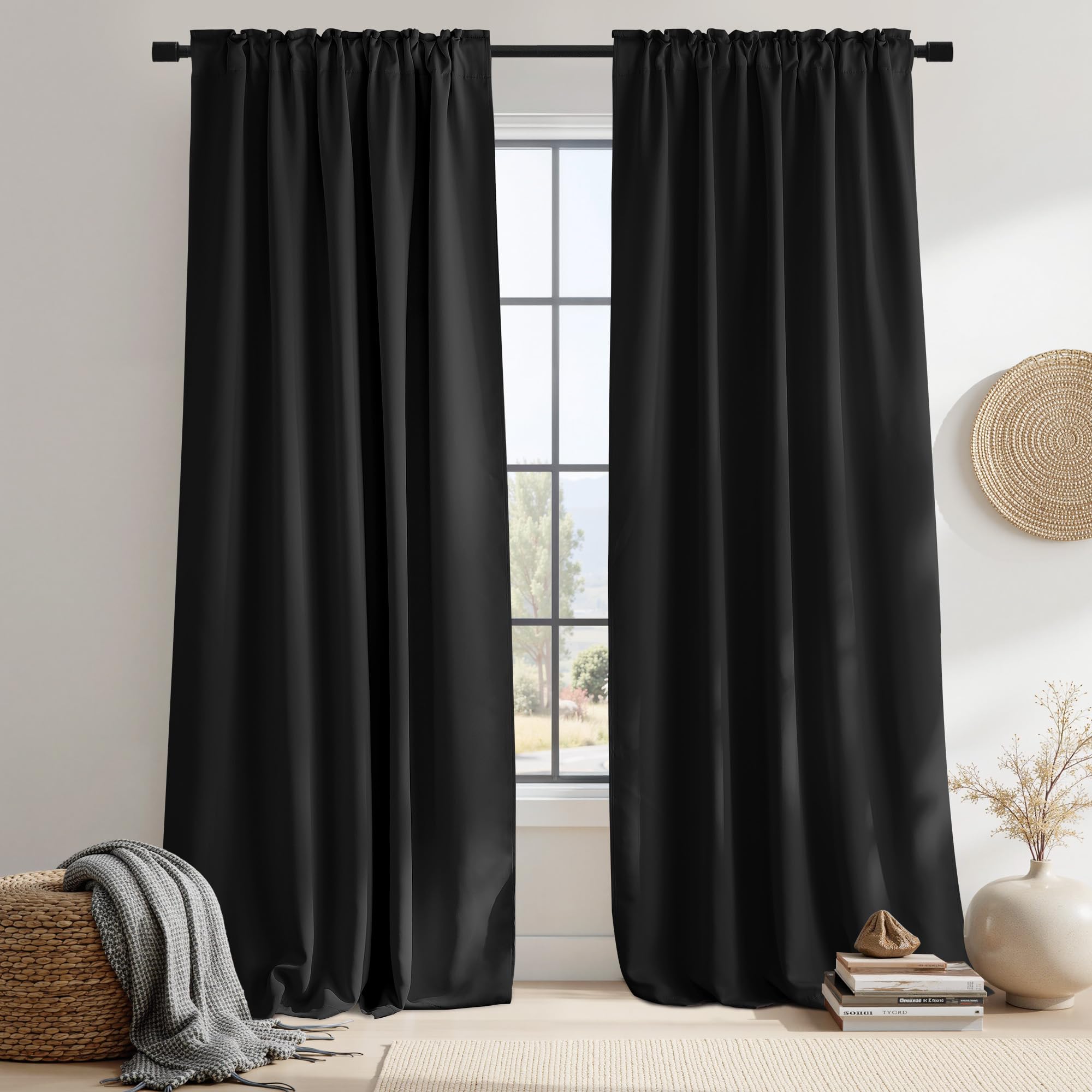 Amazon.com: NICETOWN Halloween Black Blackout Living Room Curtains