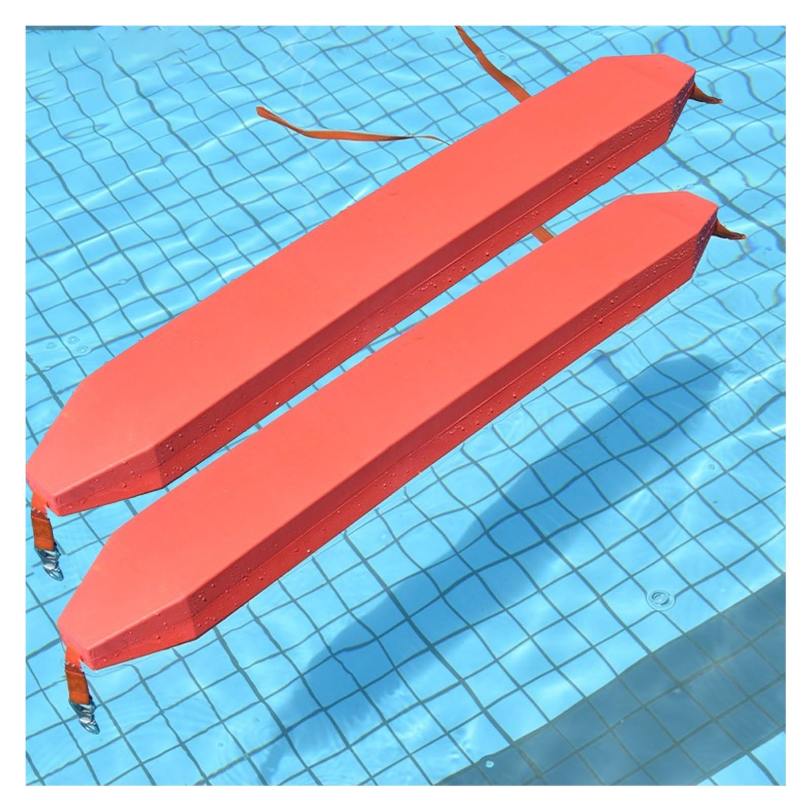 HAIXHX schwimmboje Rettungsschlauch 2 Stück Schwimmhilfen für Erwachsene zum Retten von Ertrinkenden, 97 cm Rettungsring mit verbesserter Schnallenbefestigung(Red)