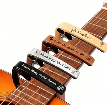 Personalized Guitar Capo Custom Engraved Name Text Guitar Accessories