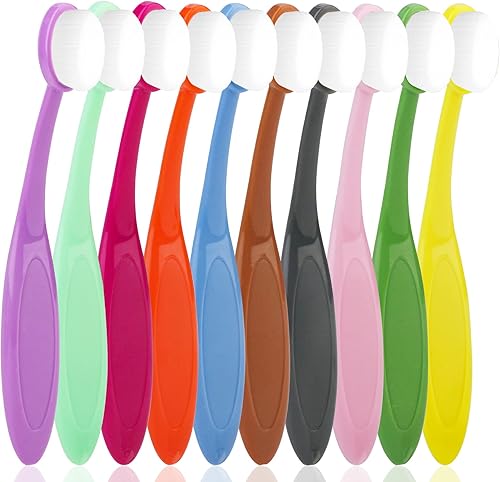 Yoseng 10 pinceles de mezcla de tinta para hacer tarjetas, surtido de aplicaciones para manualidades, mango codificado por colores, para fondo,