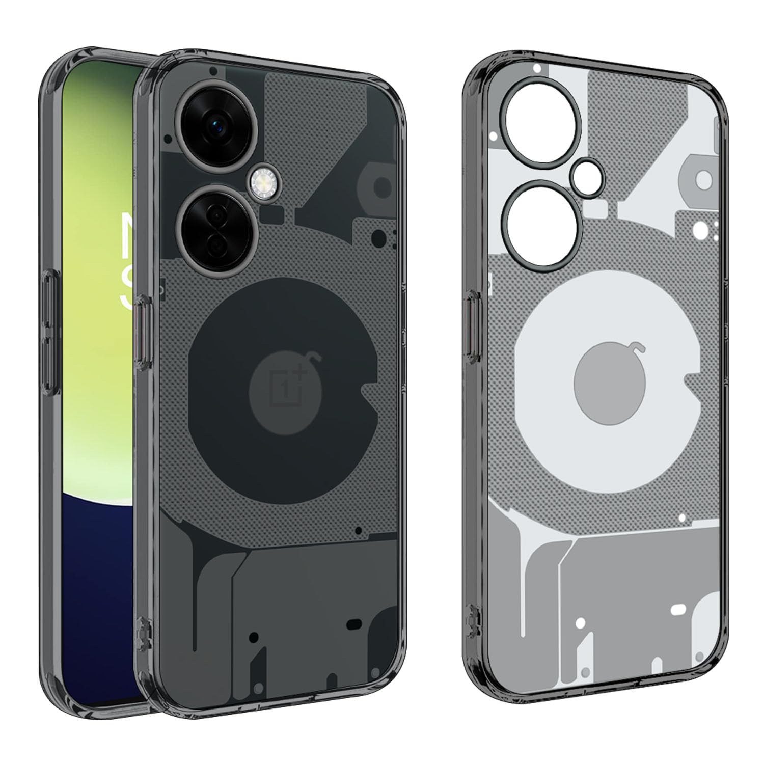 HELLO ZONEHello Zone Back Cover Case for Oneplus Nord CE 3 Lite 5G (Designer Matte Finish Soft Transparent)-Smoke Grey Transparent