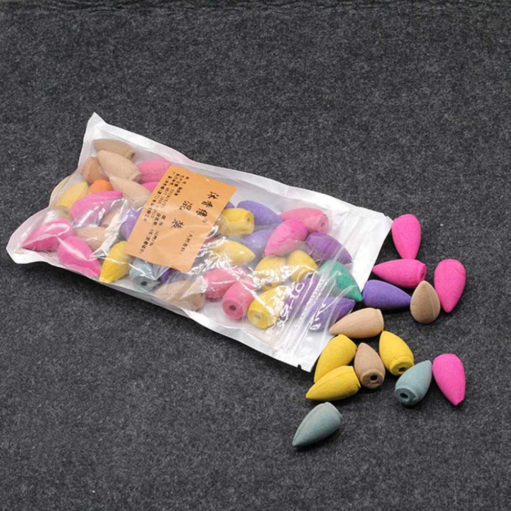 Brûleur d'encens cascade LED idée cadeau avec boule et 120 cônes