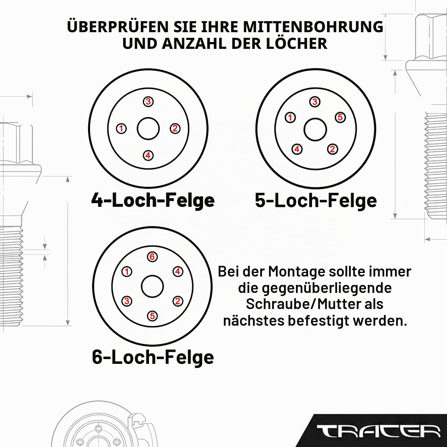 20 Radmuttern Kegelbund geschlossen M12x1,25 HEX19 kompatibel mit Nissan, Subaru
