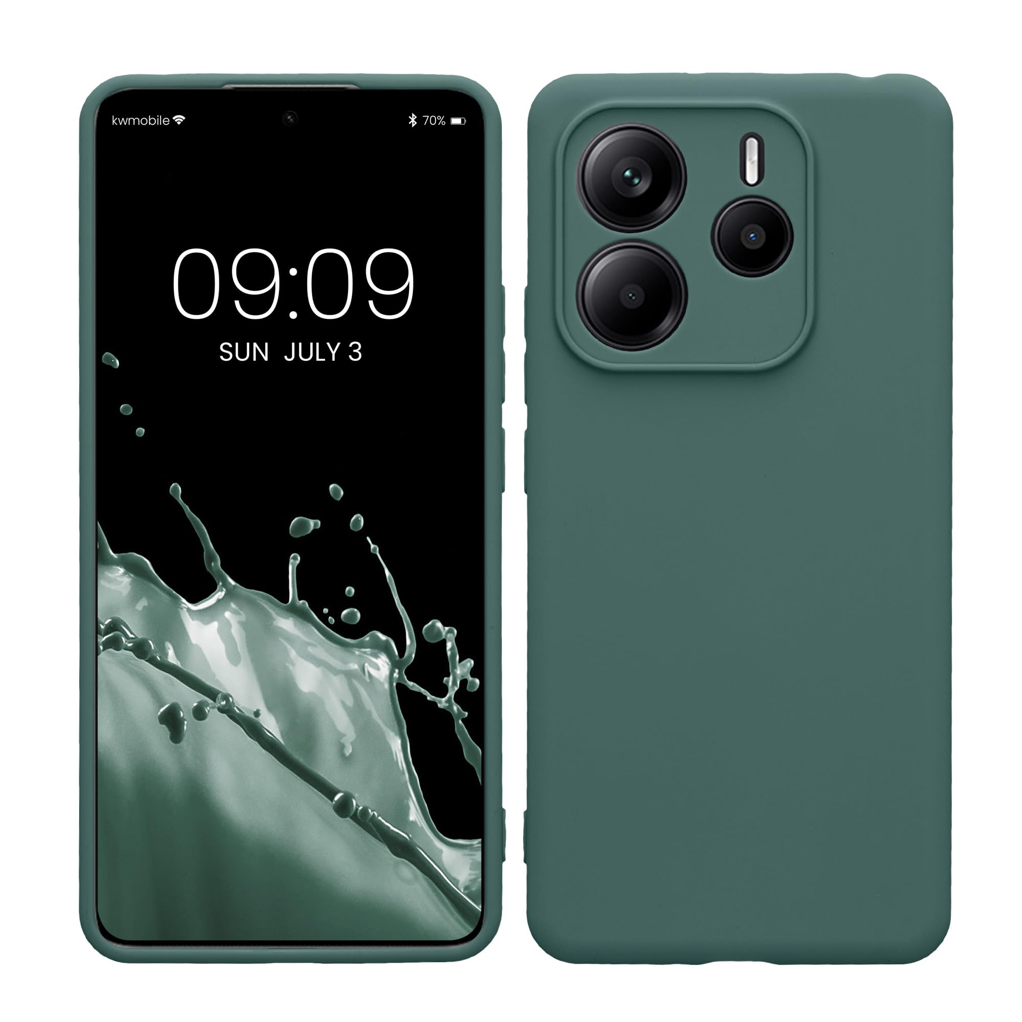 kwmobile Carcasa Compatible con Xiaomi Redmi Note 14 Pro 5G / Poco X7 Funda - Funda Ultrafina de TPU con Bordes elevados - Lavanda Metalizado — view 356