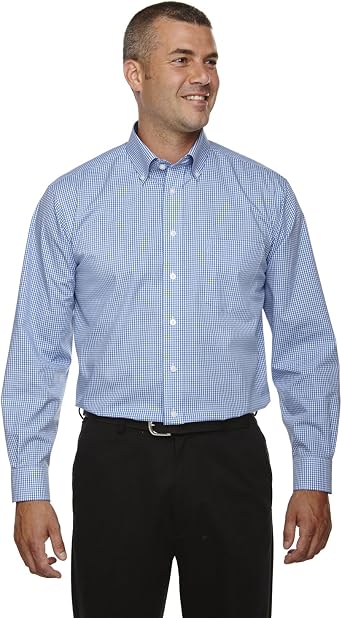 Devon & Jones Mens Crown Collection Gingham Check> BURGUNDY D640