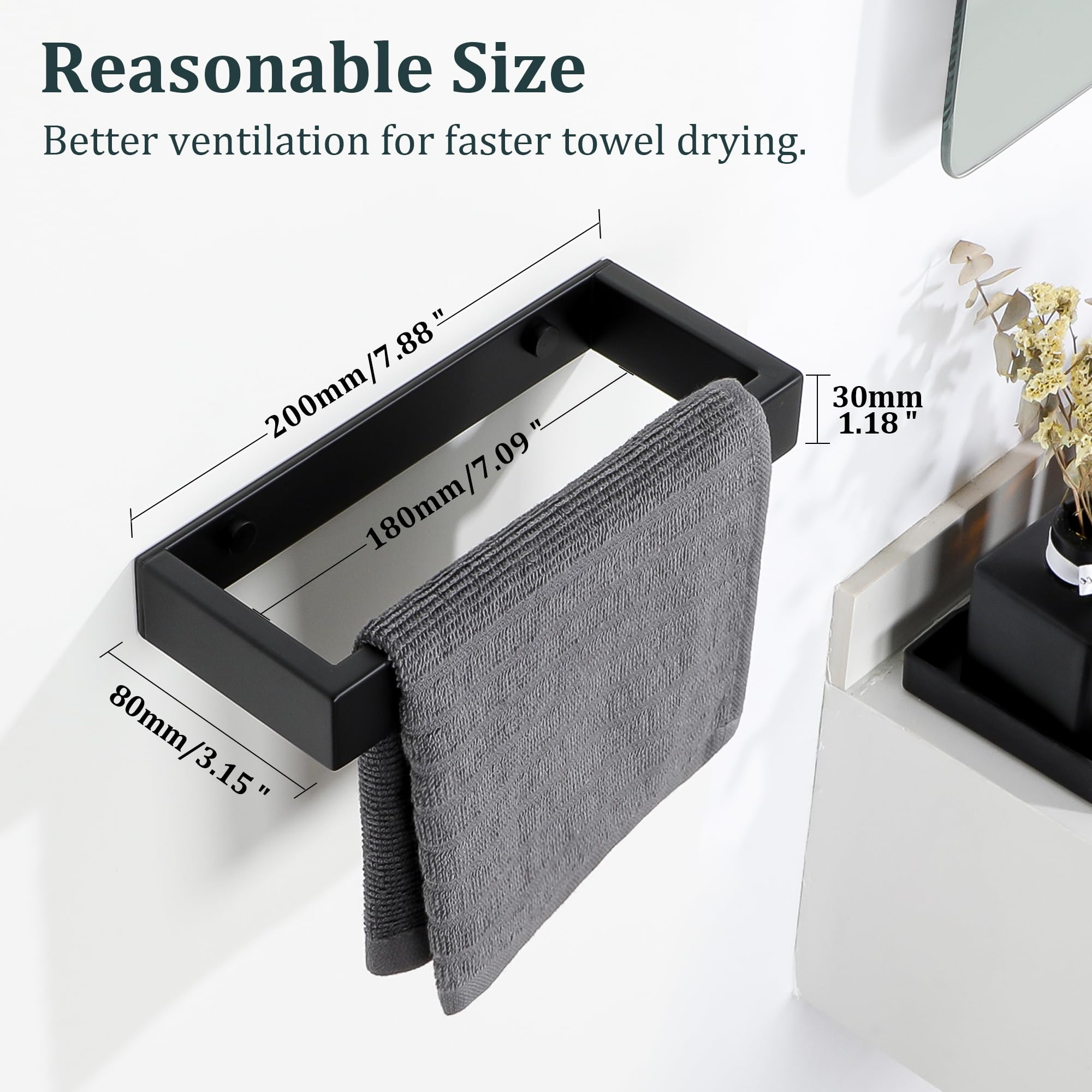 SAYAYO Porte Serviette avec 3 Barres 180° Rotatives, Support Sèche-Serviettes Mural en Acier Inoxydable SUS304, Idéal pour Salle de Bain et Cuisine, Brossé Montage par Vis, EGKN2520HD-3-LS