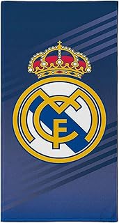 Toalla Real Madrid – Toalla Oficial con Diseño Exclusivo, Escudo y Colores del Club, Ideal para Playa, Piscina, Baño o Dep...