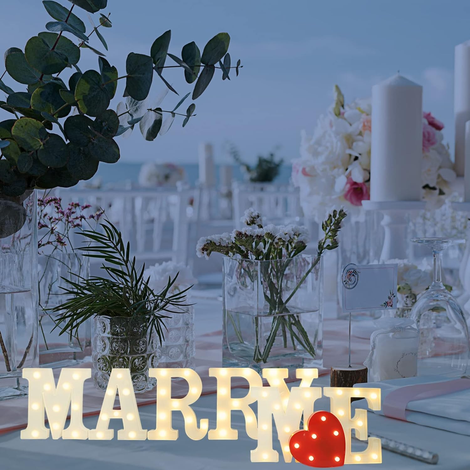 8pcs Led Alphabet Lights Decorative Letters for Weddings Birthdays and Celebrations Battery Powered Sign for Home and