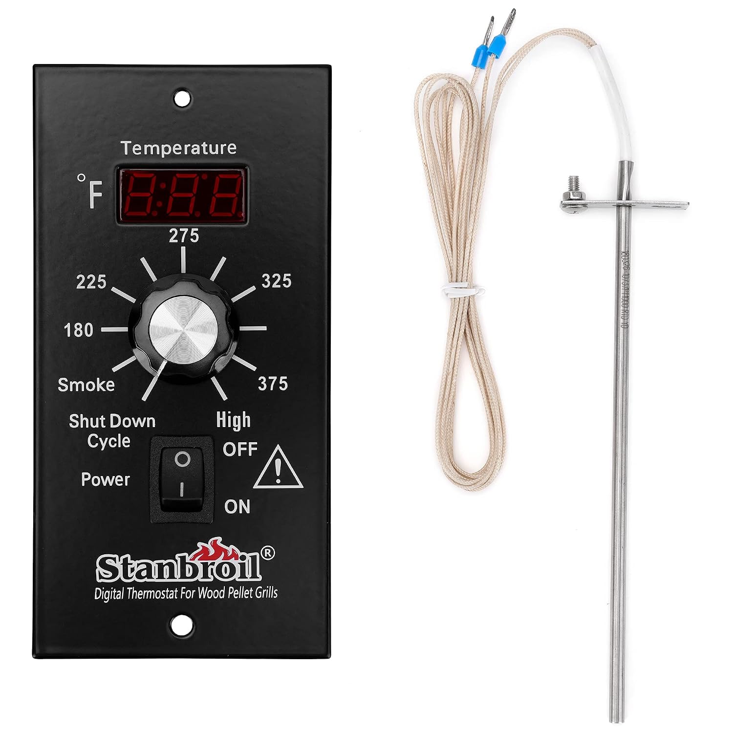 Stanbroil Replacement for Traeger Digital Controller Kit, Upgraded BBQ Temperature Controller with 7" RTD Temperature Sensor Probe Fit for Traeger Pellet Grills
