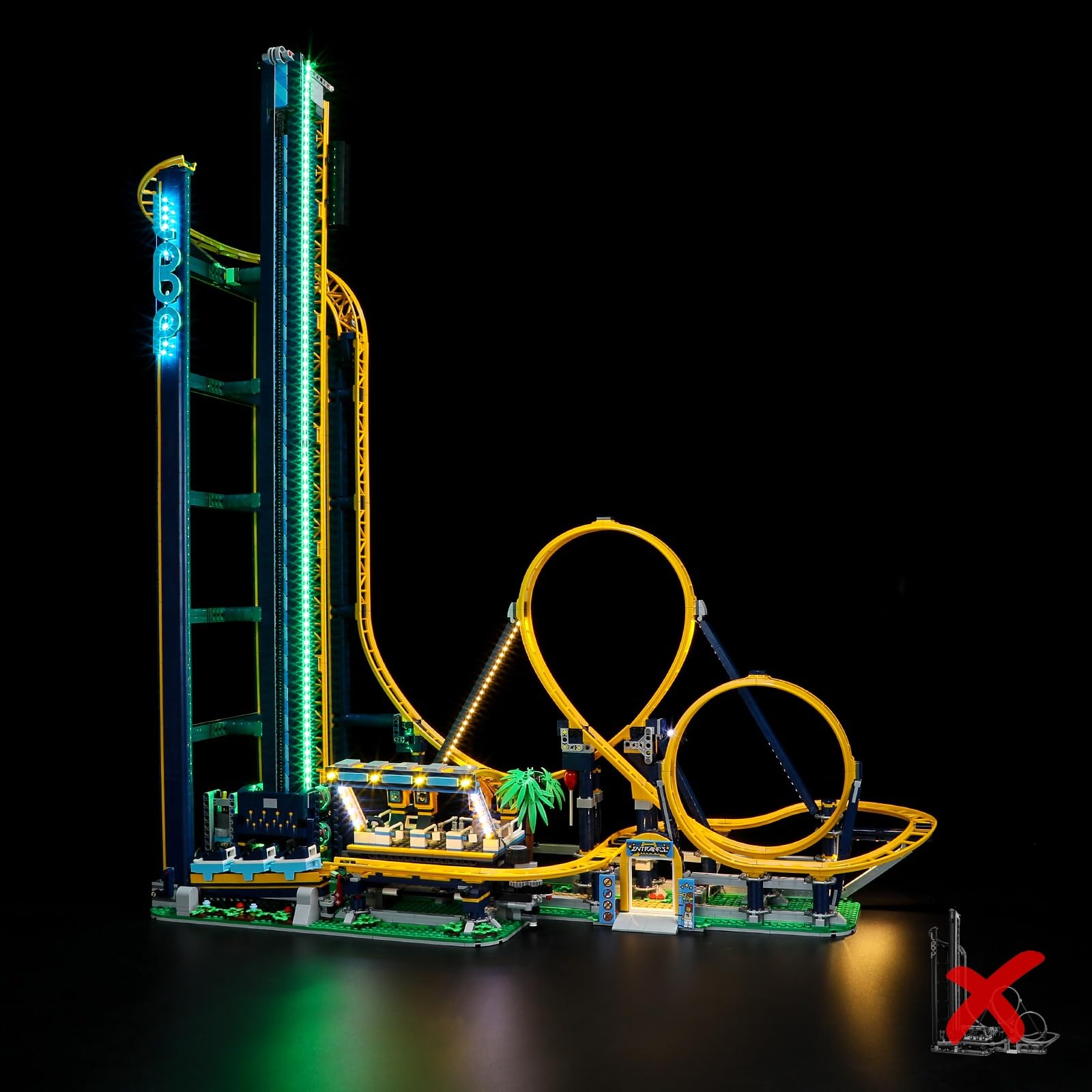 BRIKSMAX Kit di illuminazione a led per LEGO Icons Montagne russe - Compatible with Lego 10303 Modello di blocchi predefiniti- Non includere il set Lego