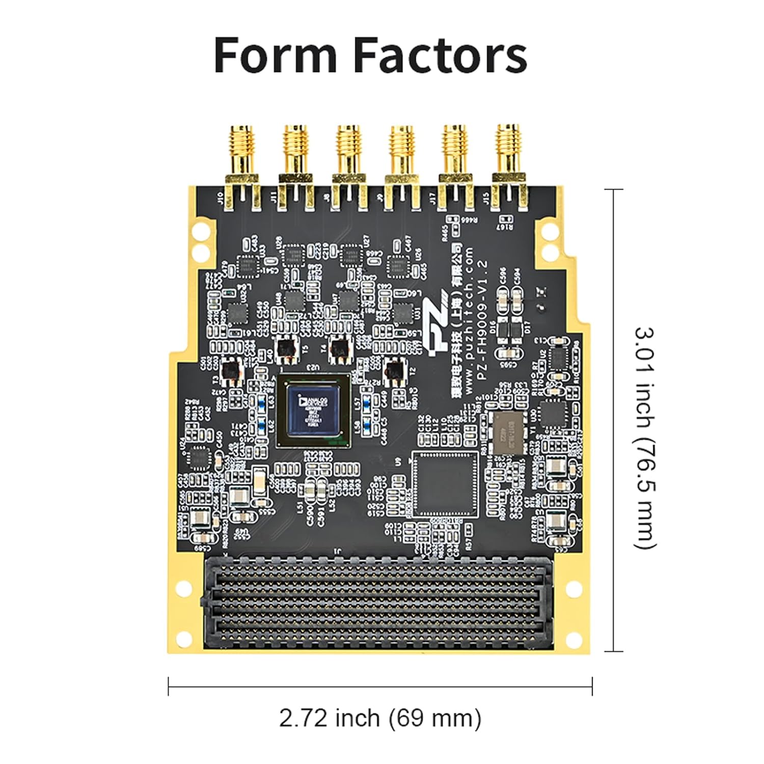PZ-FH9009 FMC Module Dimensions