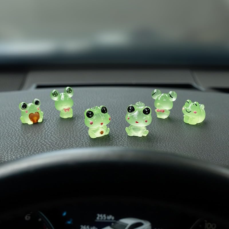 Enfeites de Sapo Luminoso Rislobx para Painel e Espelho Retrovisor – Kit com 6