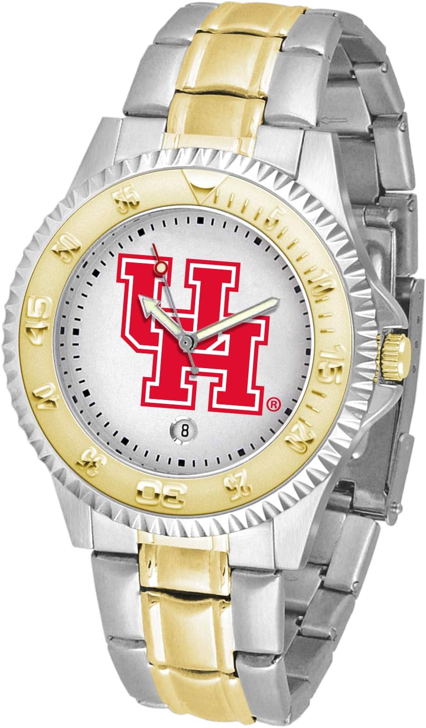 SunTime Houston Cougars Men's Competitor Steel Watch Two-Tone Gold/Silver