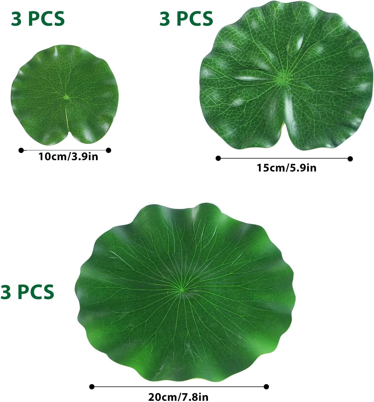 19pcs Realistic Floating Foam Lotus Flowers and Lotus Leaves, Artificial Lotus Flowers Water Lilies for Pond Pool, 4" and 6" Large Beautiful Lifelike Water Lilies for Fountain Garden Decoration thumbnail