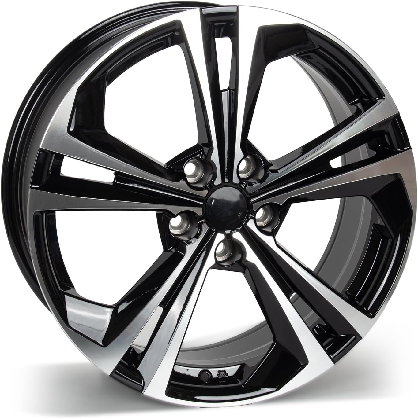 18" x 7.5" Wheel Rim Compatible with Nis san Sentra, 5×114.3mm Bolt Pattern, 43mm Offset, 66.1mm Center Bore, Replacement Machined Black Rim