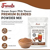 Vista 2 de Fanale Té en polvo con leche de azúcar morena Okinawa prémium Polvo saborizante de té de burbujas, perfecto para hornear, batidos y bebidas, 2.2