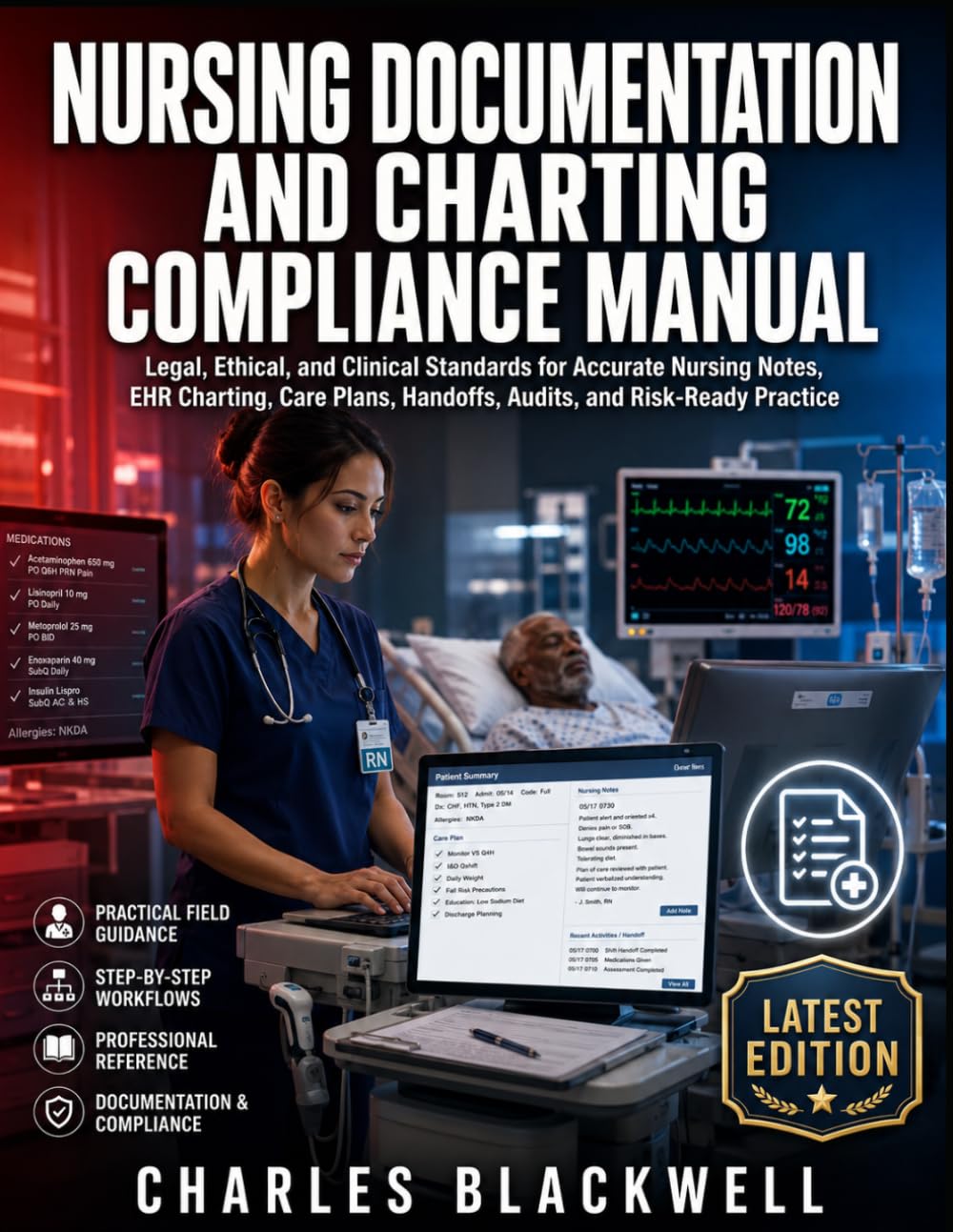 NURSING DOCUMENTATION AND CHARTING COMPLIANCE MANUAL: Legal, Ethical, and Clinical Standards for Accurate Nursing Notes, EHR Charting, Care Plans, Handoffs, Audits, and Risk-Ready Practice