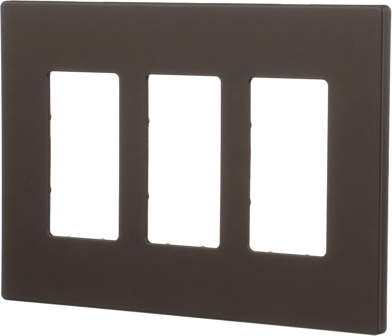 Eaton PJS263RB-SP-L Designer 3-Gang Screwless Wallplate, Oil Rubbed Bronzeoil Rubbed Bronze