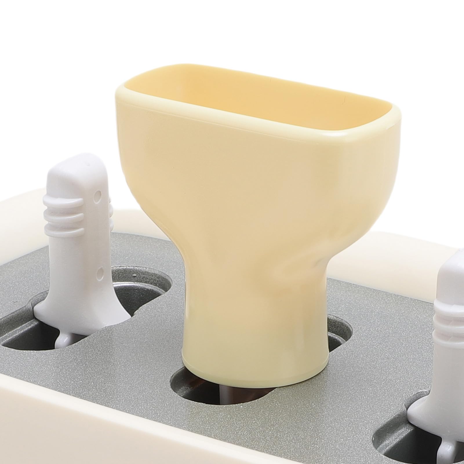Generic Kostkarka do Lodu Łatwa w Użyciu Wielokrotnego Użytku DIY Urządzenie do Robienia Mrożonek na letnią zabawę 3-wnękowa Stop Aluminium 8,19 X 5,28 X 4,8 Cala (YELLOW)