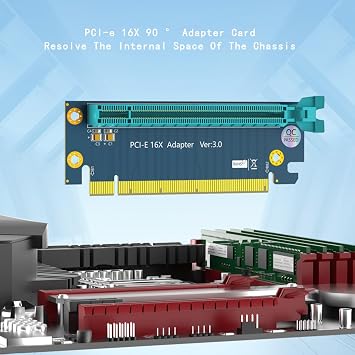 PCI- Express 16X Riser Card, 16x Extender Converter Riser Card Adapter Male to Female Extension Adapter