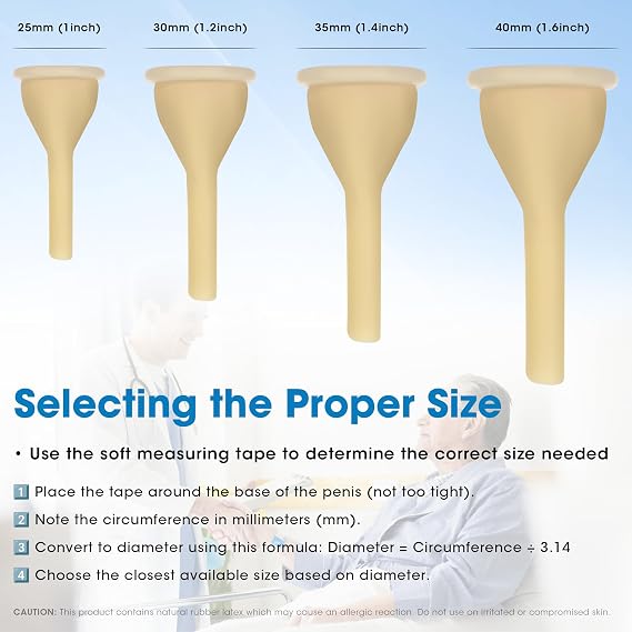 Condom Catheters for Incontinence Men, Urinary Drainage Bag Set, 4000mL Overnight Urine Bags x 1, 1000mL Urinary Leg Bags x 2, 20 Soft Latex, 5 Stabilization Device, 2 Roll Tapes Set (30mm)