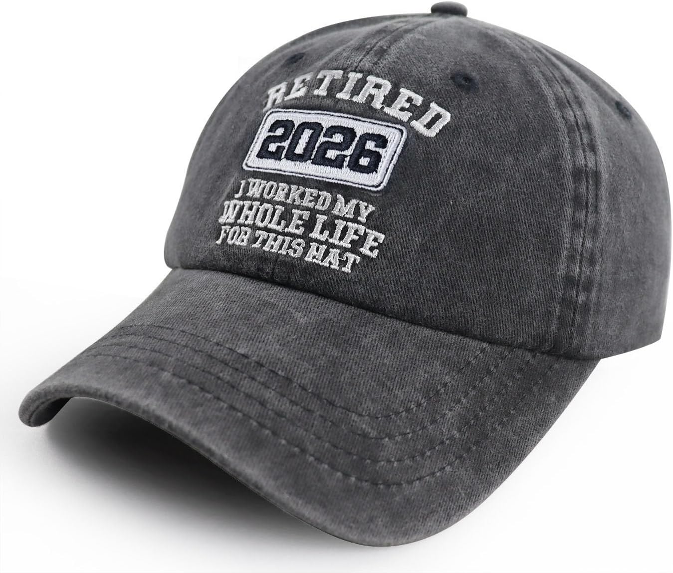Retired 2025 2026 I Worked My Whole Life for This Hat for Men Women, Adjustable Embroidered Retirement Baseball Cap