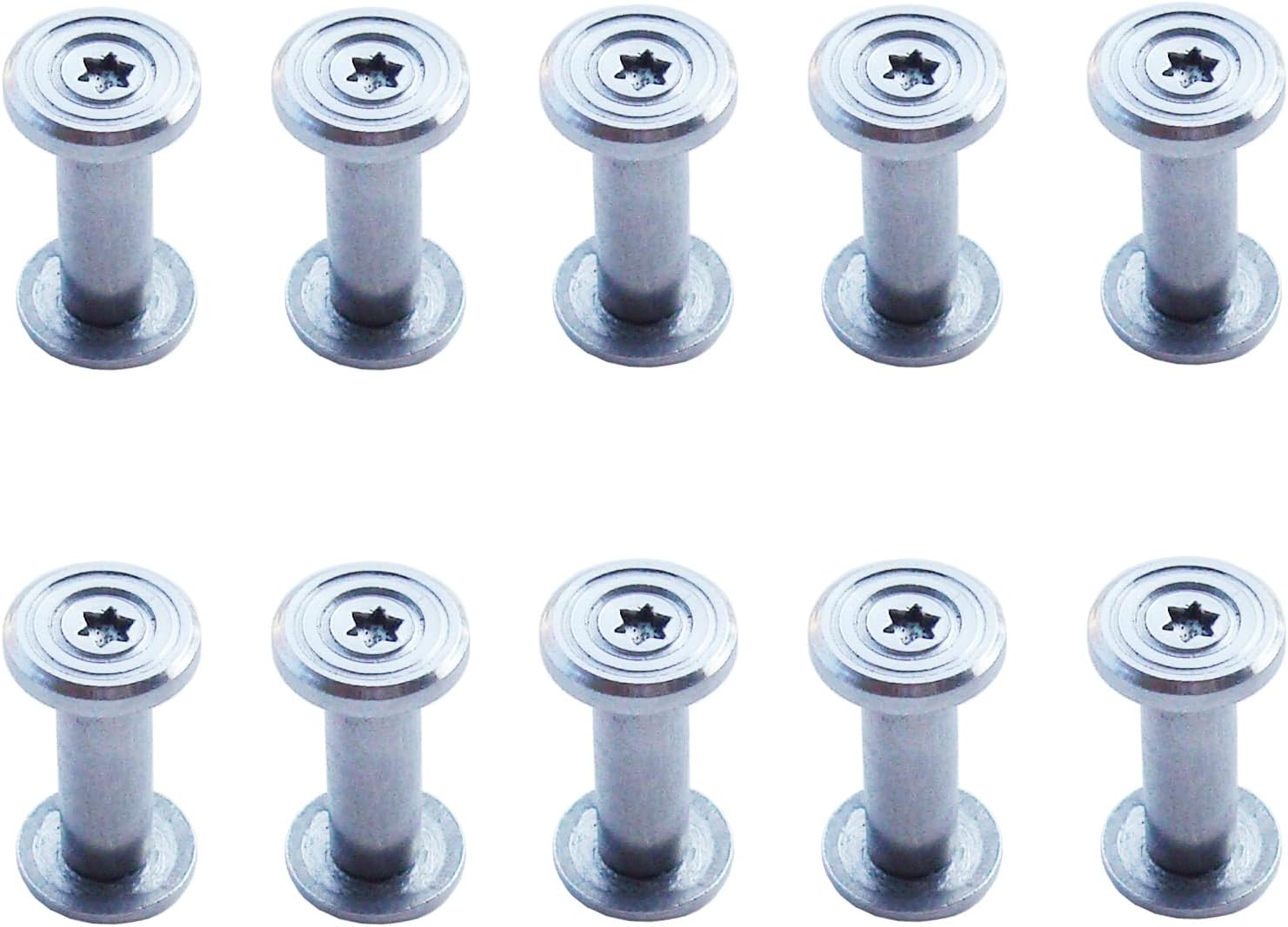 10pcs Folding Knife Scale Screw Fastener Pivot Pin with Double Circle,Corby Bolt Nut,Knife Handle Shaft Stud Rivets