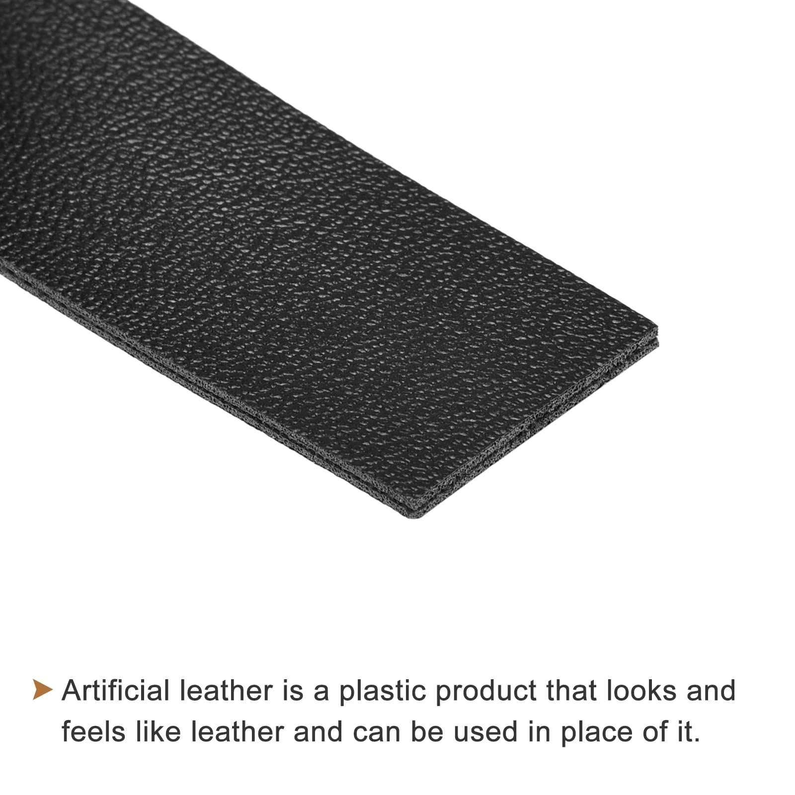 Ruban Faux Cuir Double Face 200 Cm X 2 Cm Noir – Lanière PU Pour Ceintures, Sacs, Artisanat Et Bricolage