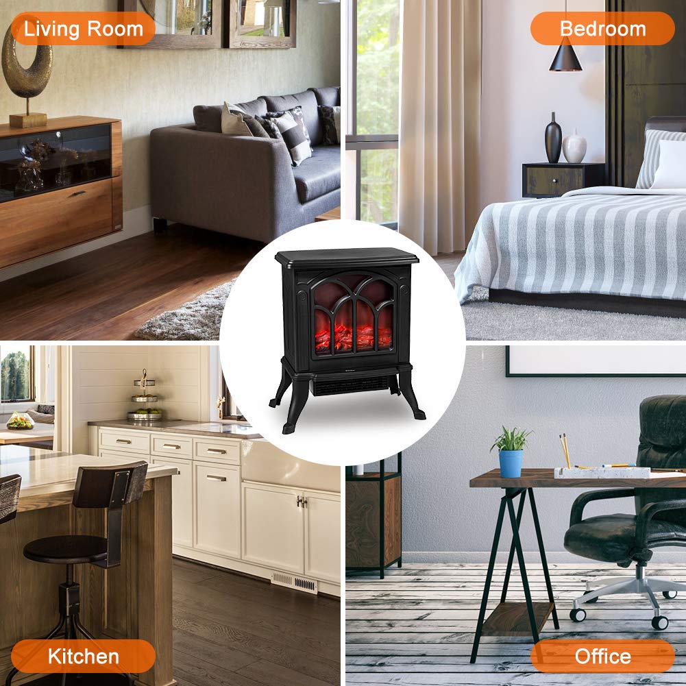 Buy LifePlus Electric Fireplace Heater, Portable Fireplace Stoves with