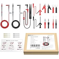 Vista 9 de Kit de cables de prueba múltiple Proster - Cable de prueba de multímetro eléctrico con pinzas de caimán, sonda de prueba, agarre de resorte, enchufe
