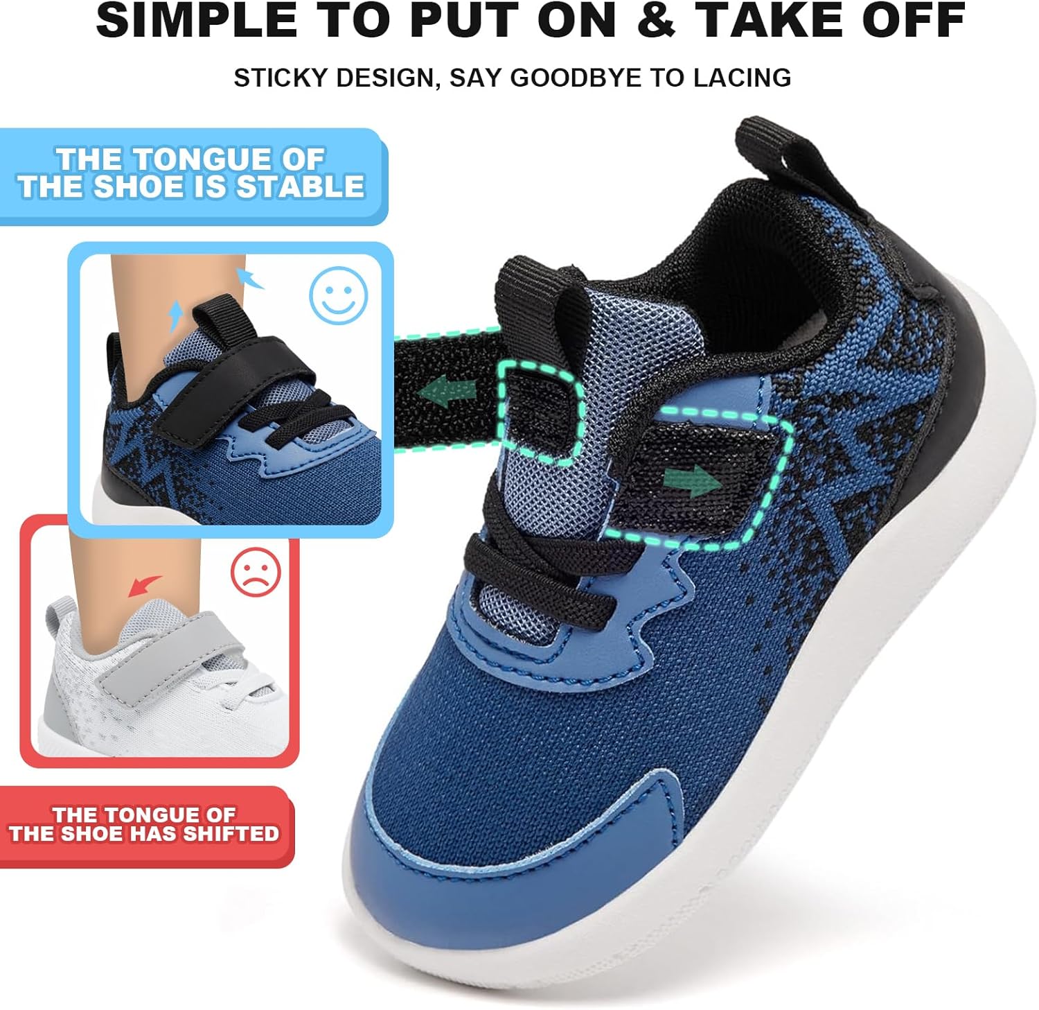 MORENDL Wide Toddler Shoes Baby Walking Shoes Boys & Girls Barefoot Sneakers Zero Drop Comfort Tennis Running Outdoor Activities - Image 6