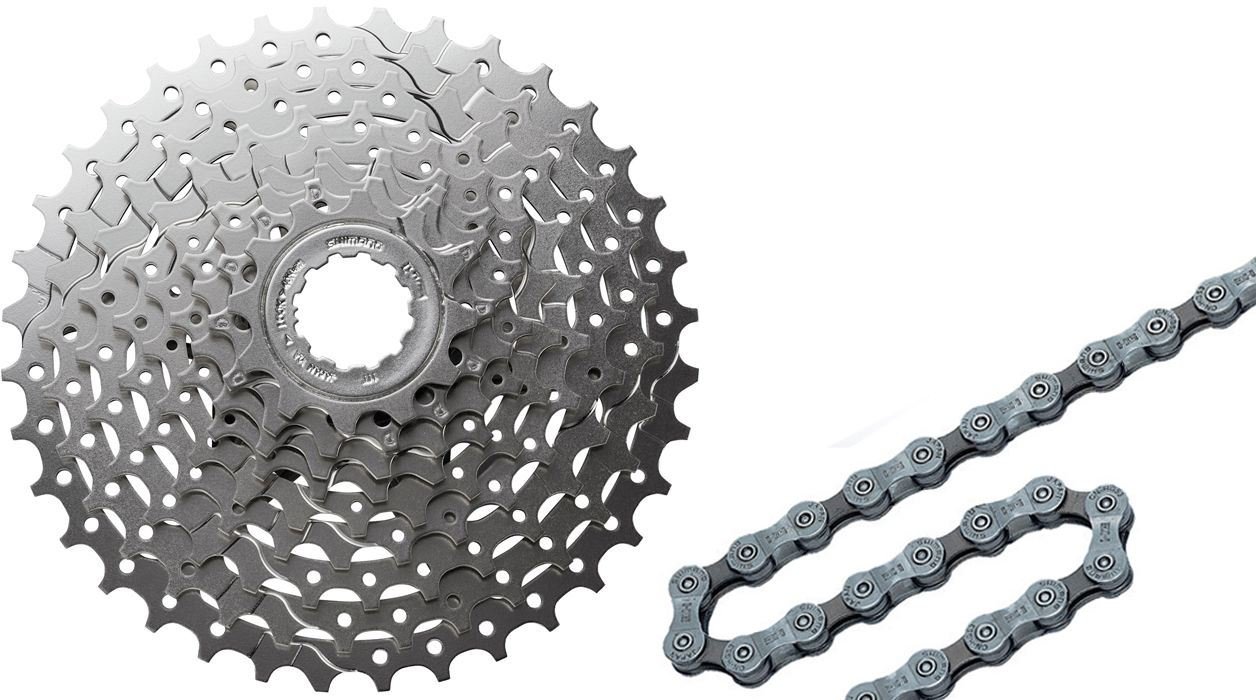 SHIMANO HG400 9 Speed MTB Hybrid Bike Cassette & Deore HG53 Chain Bundle 11/34 Bike part