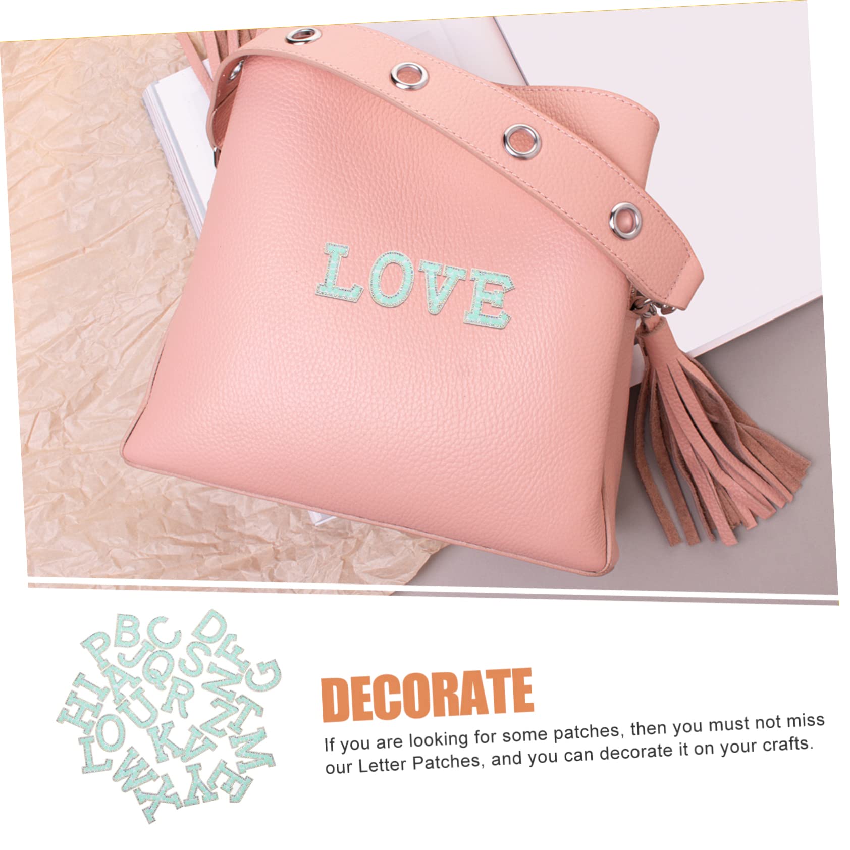 NUOBESTY 78pezzi Patch Lettere Perle Per Decorazioni Applicazioni Per Abbigliamento Borse e Accessori Moda