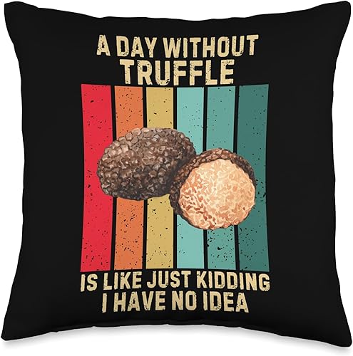 Miniatura 4 de Vintage A Day Without Truffle I Have No Idea Truffle Lover Throw Pillow