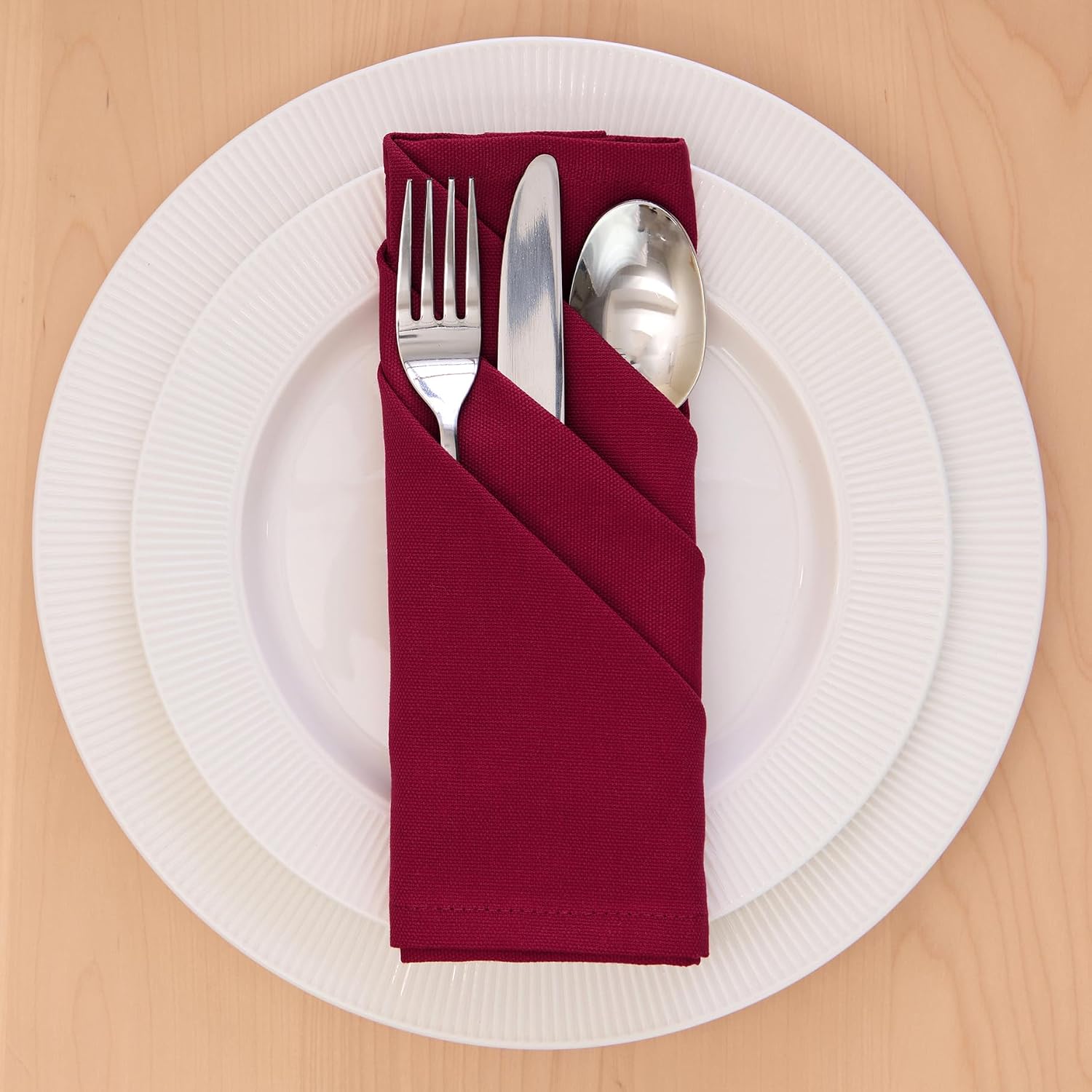 Encasa XO Cloth Napkins, Washable, Reusable Cotton 17"x17"