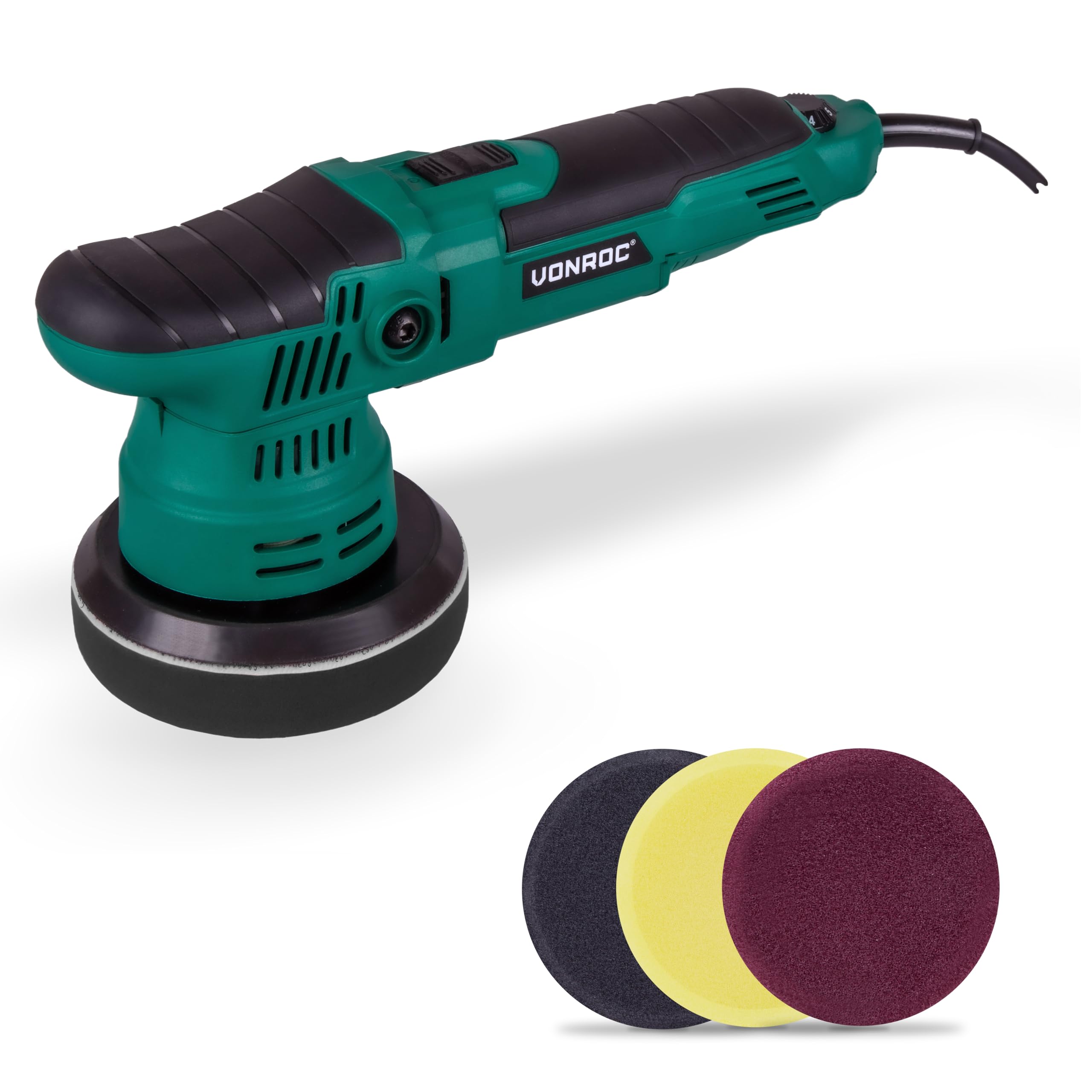 VONROC Polisseuse excentrique, 650W, 125mm, double action