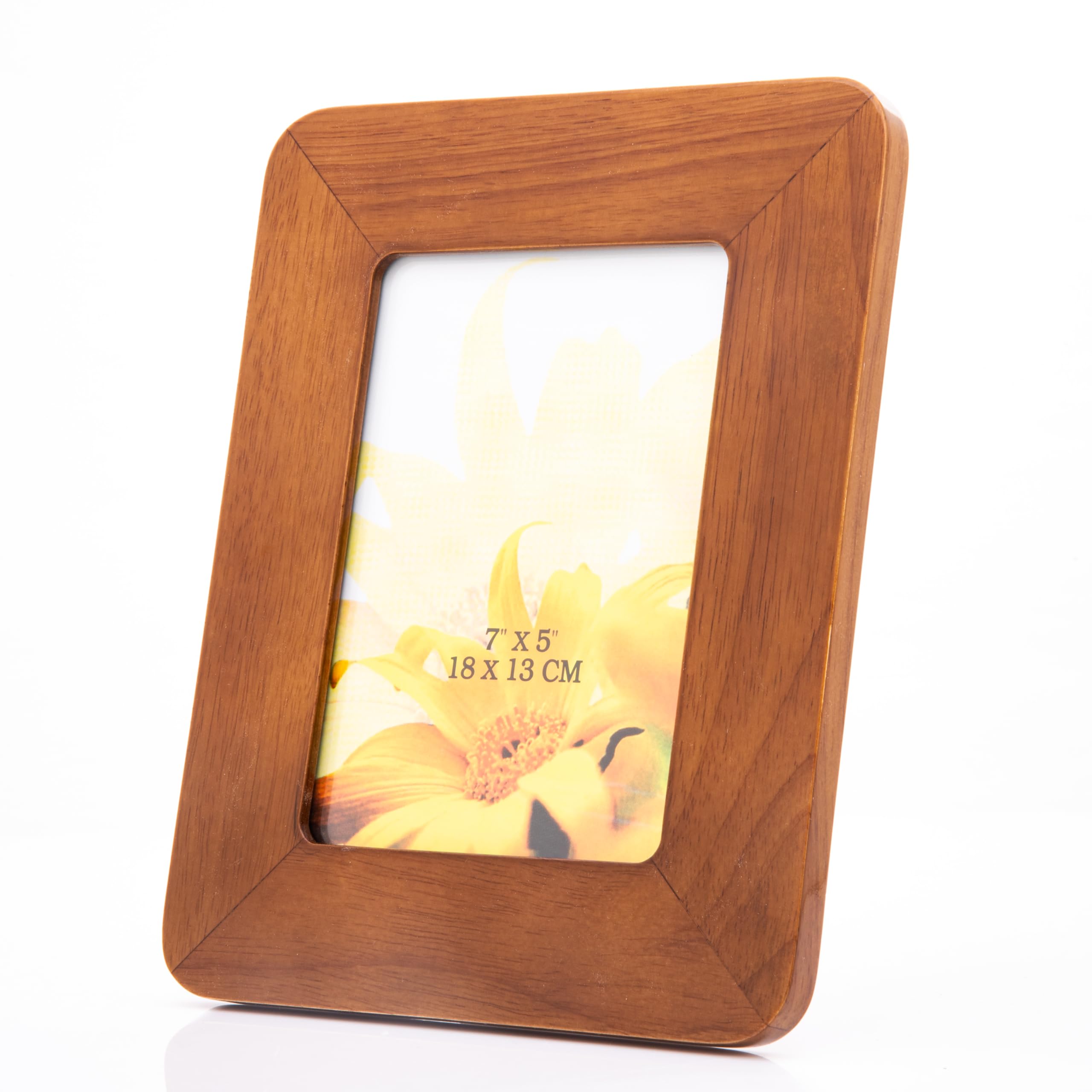GIBOX Memory Keeper 7''x5'' Table Top Walnut Wood Glossy Finish Photo Frame Home Decor Shelves Shelfs & Gifts Item. 3